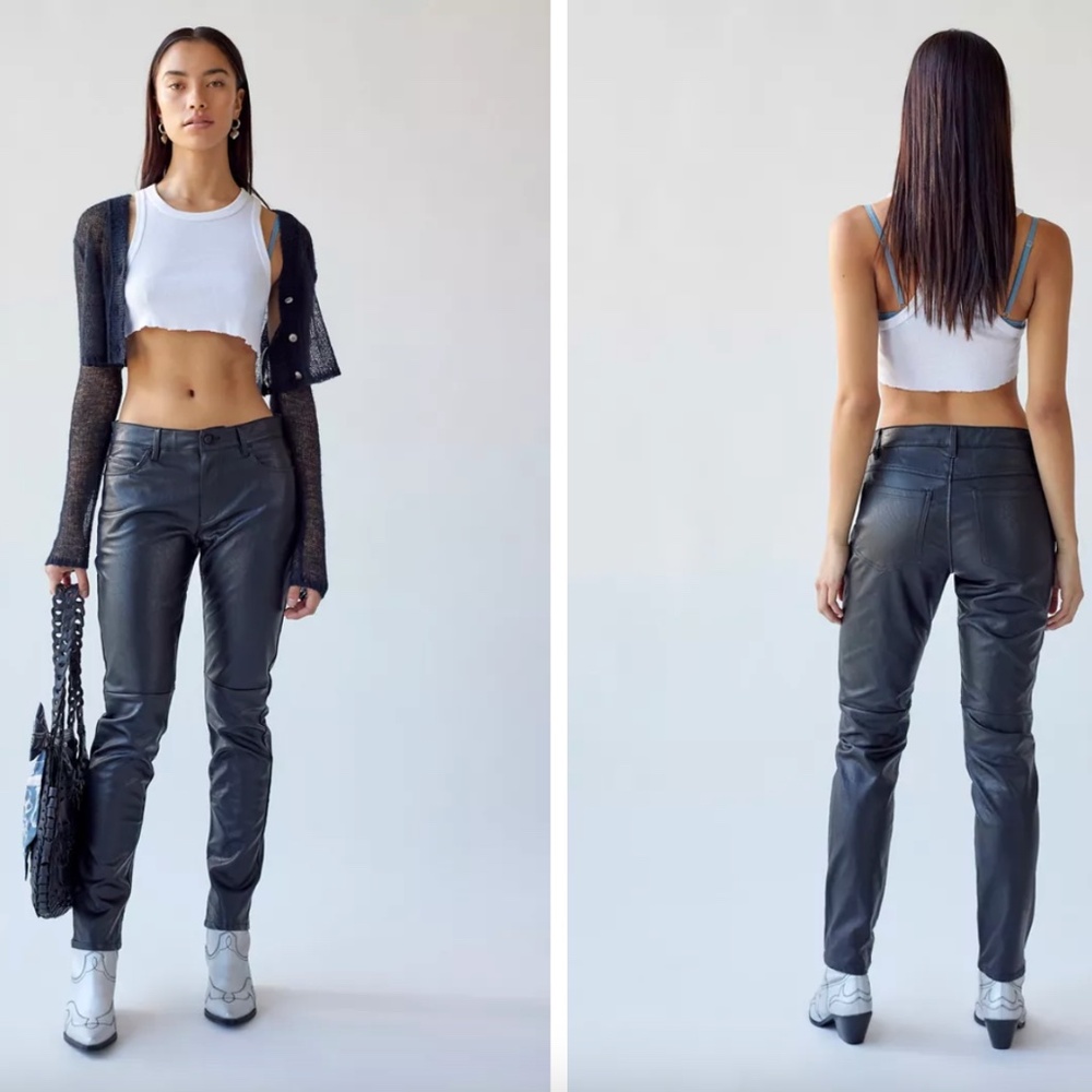 NWOT {Urban Outfitters} Dina Faux Leather Slim Pant Size 2